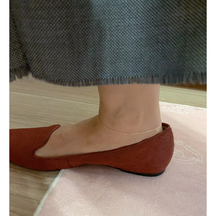 荷桃HETAO极简风无延长链全18k金素金彩金打孔7分2.7mm培育钻脚链