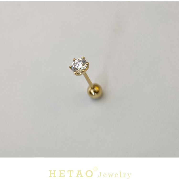 荷桃耳钉25分培育钻拧螺丝款