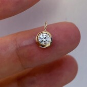 HETAO荷桃30分培育钻石泡泡款 吊坠项链手链耳环18k金彩金