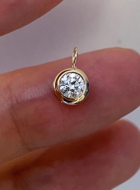 HETAO荷桃30分培育钻石泡泡款吊坠项链手链耳环18k金彩金