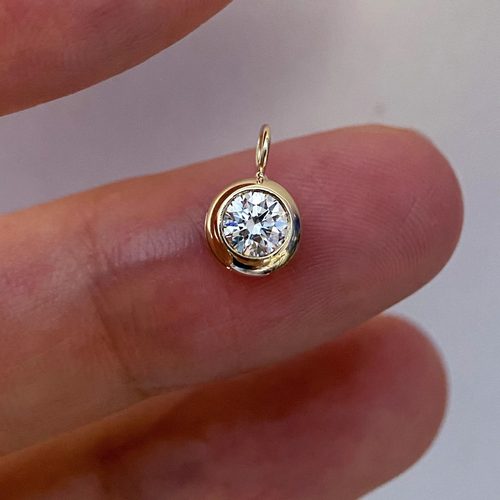 HETAO荷桃30分培育钻石泡泡款吊坠项链手链耳环18k金彩金