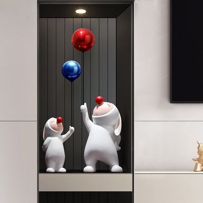 轻奢高档网红气球兔子装饰摆件