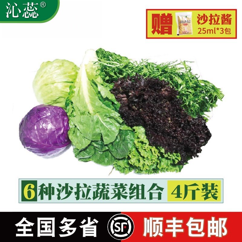 【沁蕊】西生菜沙拉新鲜混合色拉食材套餐健身餐轻食餐球生菜沙拉