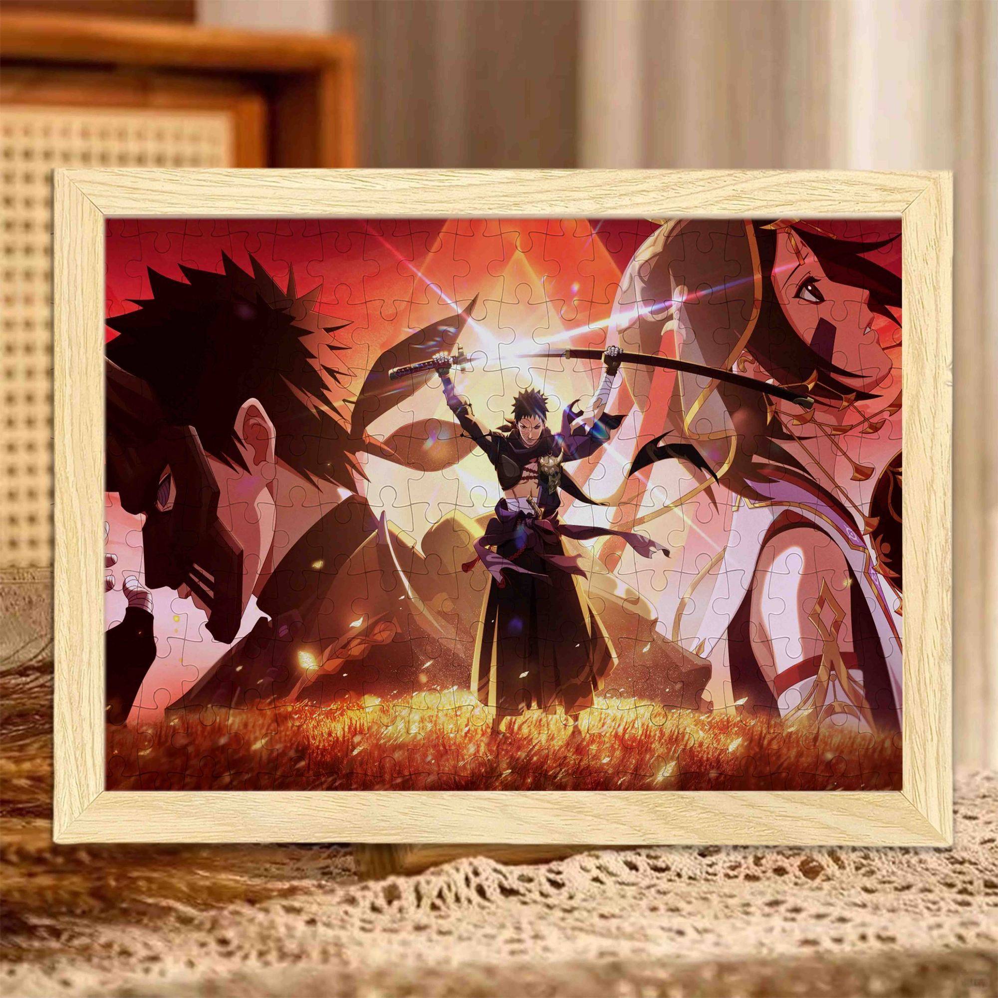 火影忍者手游拼图木质1000片漂泊浪客动漫可定制解压益智儿童玩具