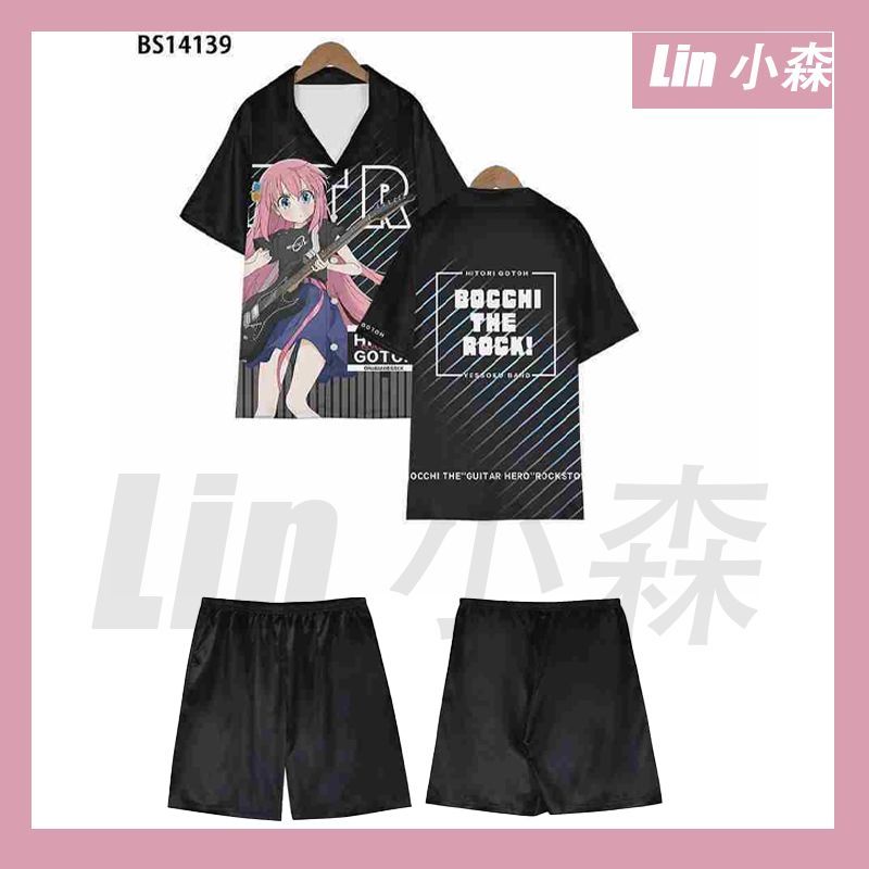 孤独摇滚动漫短袖睡衣后