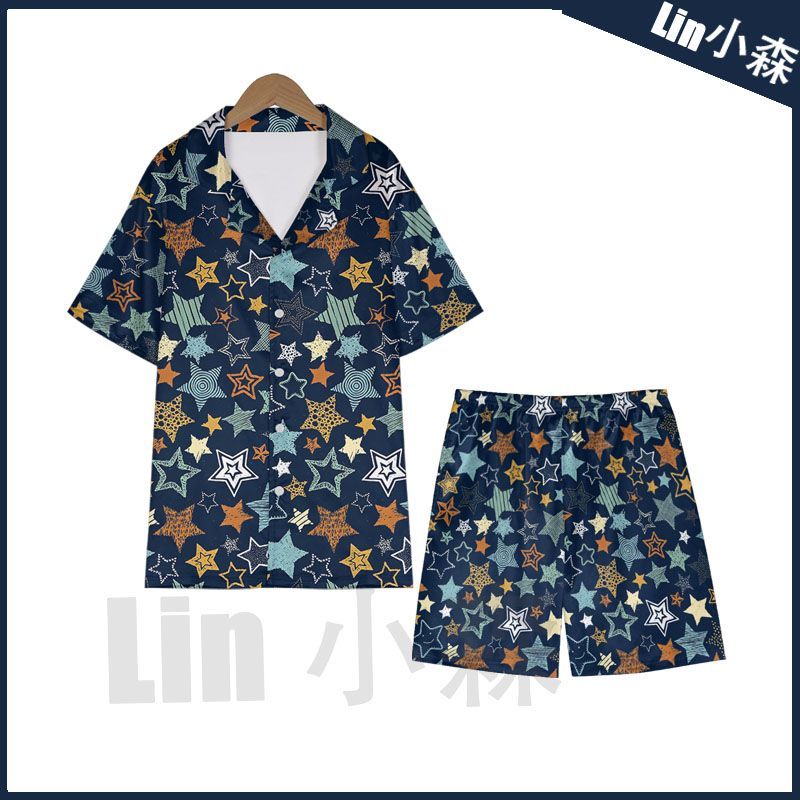 太空星星满印居家服套装
