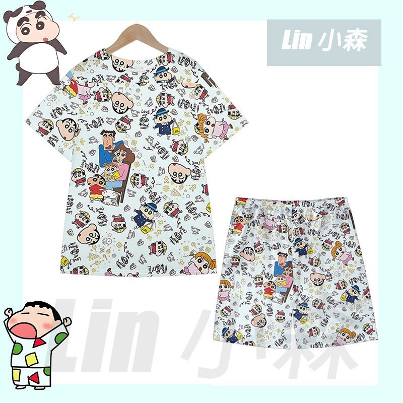 蜡笔小新动漫睡衣夏季野