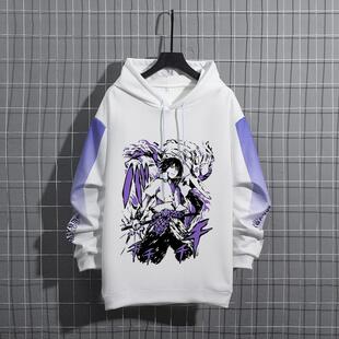 火影忍者秋季薄款连帽连帽卫衣男学生宽松休闲潮流长袖带帽帽衫