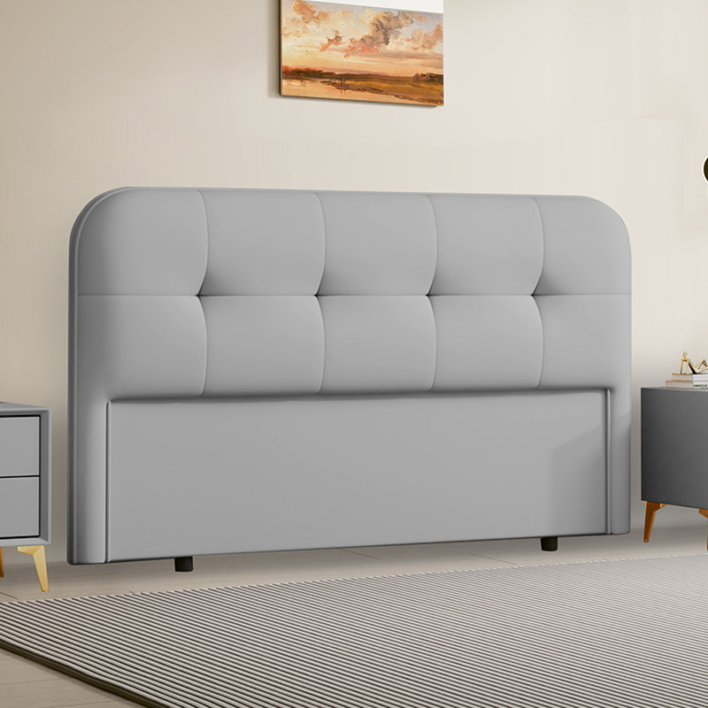 床头软包靠背单买2025新款简约现代真皮单独落地超薄全实木床背板