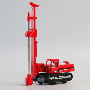 合金打桩机玩具车儿童滑行小汽车迷你口袋工程车金属钻孔车模型
