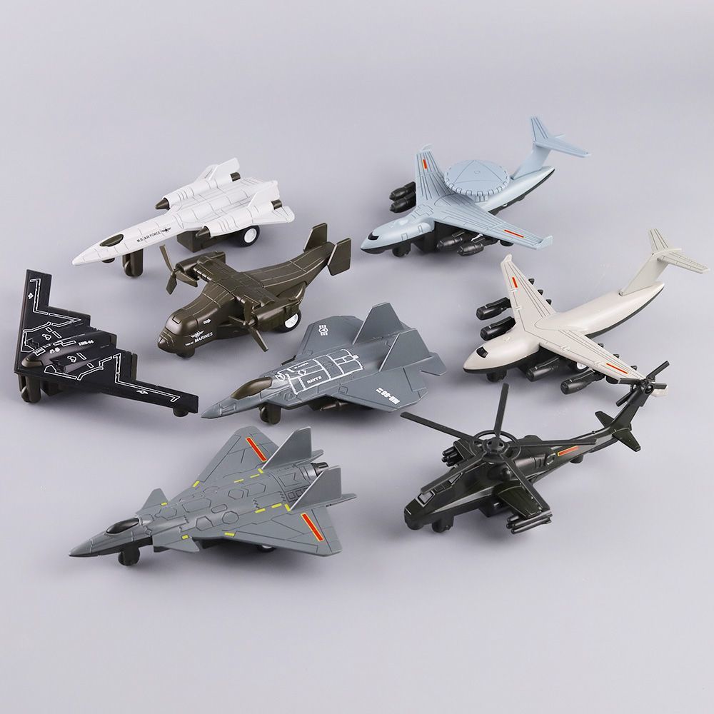 仿真军事歼20武装直升机玩具儿童合金回力飞机中国航空战斗机模型