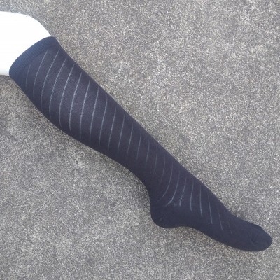 销售男女35-38码棉质螺旋纹图案及膝长筒袜子