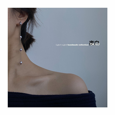 天然淡水无耳洞紫色耳夹