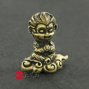 齐天大圣孙悟空摆件纯铜斗战胜佛汽车载佛像生肖猴茶宠美猴王手办