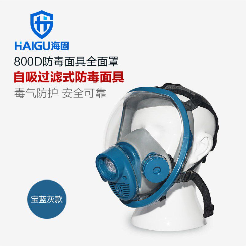 海固 HG-800D防毒面具 毒气过滤化工防毒面罩全面罩(不含喷漆件)