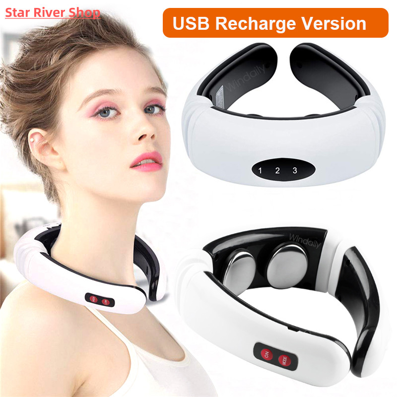 3D Intelligent Neck Massager Electric Pulse Far Infrared Hea 个人护理/保健/按摩器材 颈椎按摩器/枕 原图主图