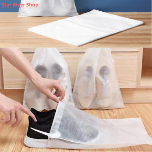 Drawstring Dust Set Dustproof Shoe Woven 10Pcs Non Covers