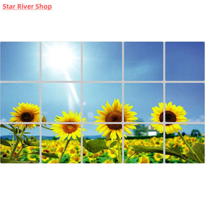 New Design Beautiful Sunflower Waterproof Tile Wall Sticker