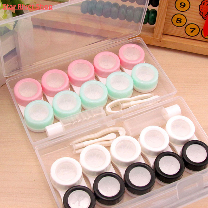 5Pairs Contact Lens Case Container Eye Contacts Women Travel