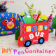 Arts& DIY Cartoon Crafts Container Kids Kit Pen Children