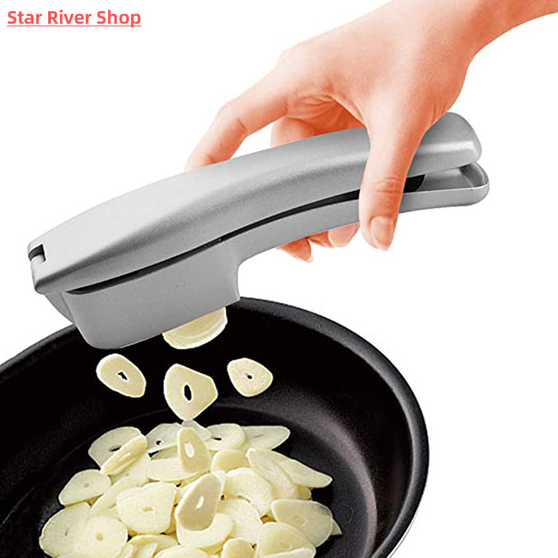 2 in 1 Multifunctional Manual Garlic Press Mincer Zinc Alloy 厨房/烹饪用具 剥蒜器/压蒜器 原图主图