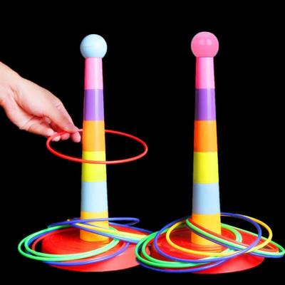 Children Throw Circle Game Ferrule Stacked Toys Fun Indoor O