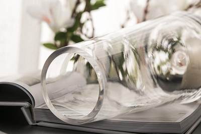 北欧T型简实用装饰水养插DXW花花瓶摆件约玻璃花瓶透明描金客厅餐