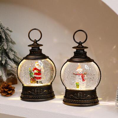 圣诞节装饰风灯八音盒旋转水晶球 Christmas Tree Lamp Ornament