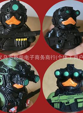 跨境新品 Tactical Night Vision Duck战术夜视鸭雕像摆件样品
