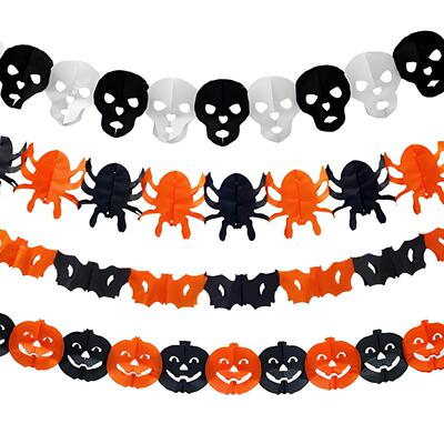 亚马逊万圣节 Skeleton banner banner with pumpkin flowers