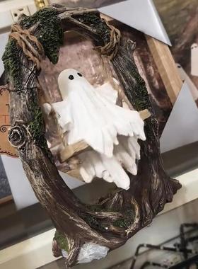 跨境新品Halloween Swing Ghost Decoration 万圣节秋千鬼魂装饰