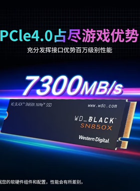 西部数据（WD）SSD固态硬盘 M.2接口 SN850X PCIe4.0 游戏扩硬盘