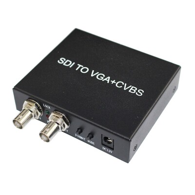 SDI转VGA/AV转换器分配器高清供电SDI转VGA/AV分配器一分二1进2出