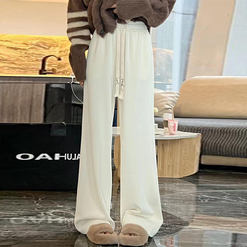 视觉增高6cm慵懒针织裤