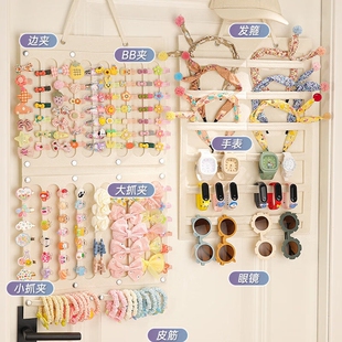 儿童发夹收纳壁挂女童发箍发卡头绳墙上发饰挂墙眼镜首饰盒壁挂袋