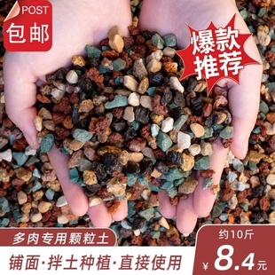 多肉专用颗粒土虹彩石植物铺面种植彩虹石麦饭蛭石火山岩兰花营养