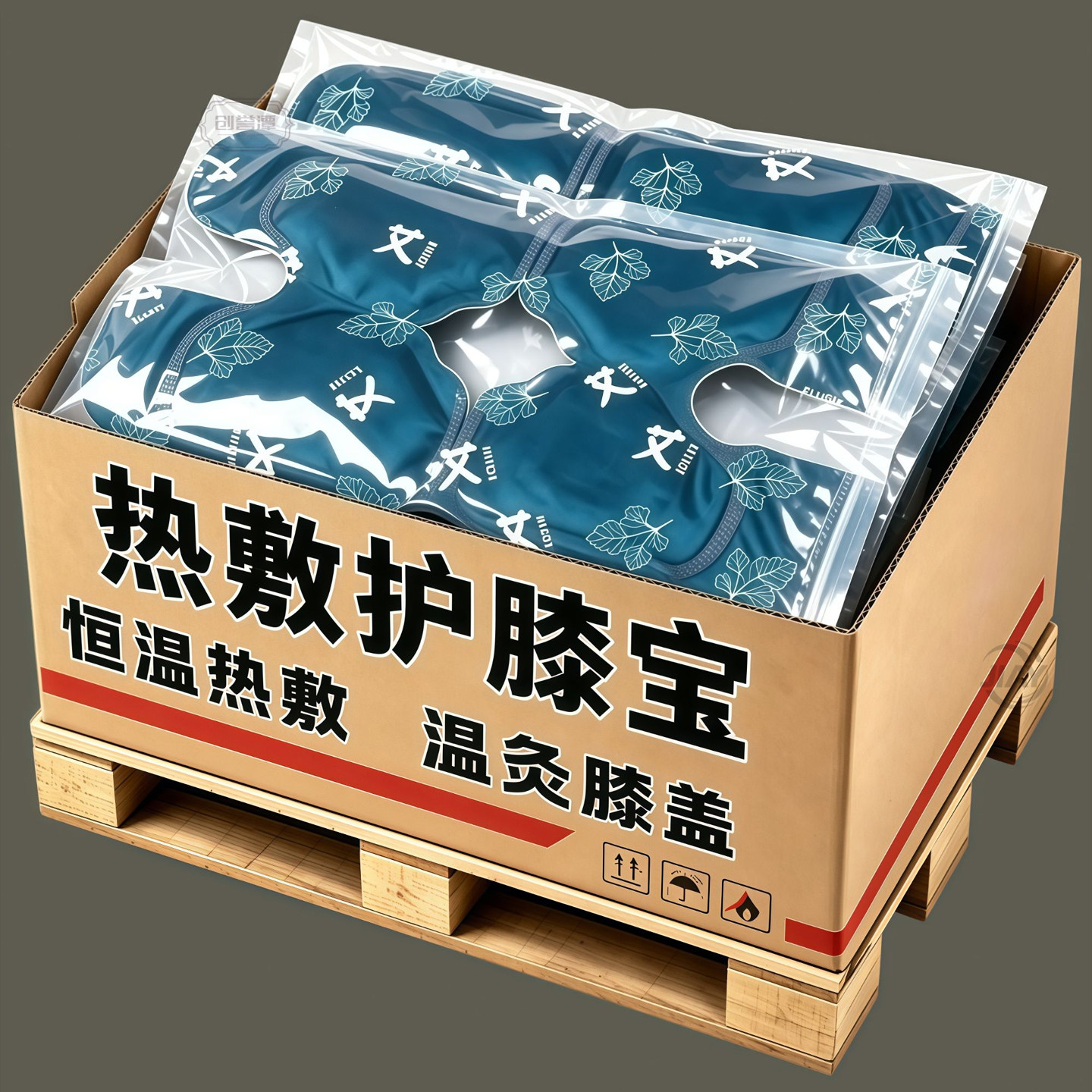 艾草自发热暖膝贴关节热敷舒缓