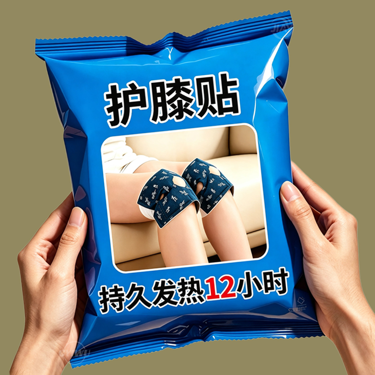 护膝艾草蒸汽暖膝贴膝盖热敷贴自发热护膝贴冬天膝盖热敷发热敷包