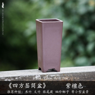 高端兰花花盆迷你多肉植物仿紫砂陶瓷盆塑料加厚花卉盆栽景悬崖桩