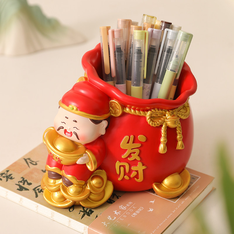 萌趣财神造型收纳小物也能招好运图片
