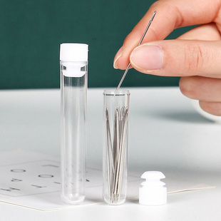 缝纫机针收纳针筒十字绣手缝针透明收纳塑料装针瓶缝纫配件储针筒