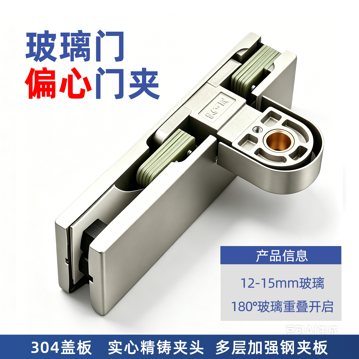 欧标偏心门夹180度全开重叠偏轴图片