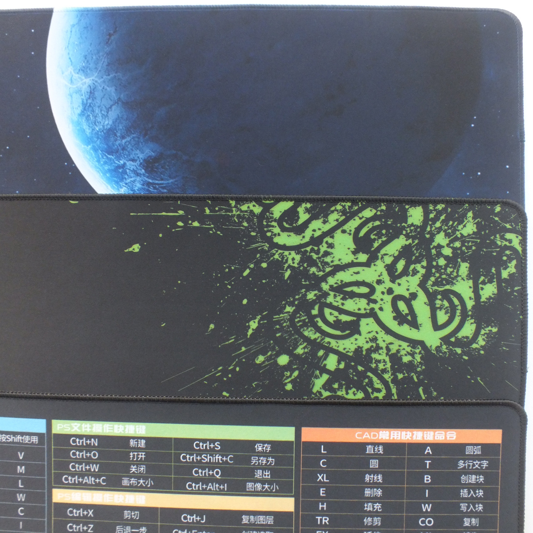 鼠标桌垫office游戏办公word锁边PS快捷键大全excel超厚加大号CAD