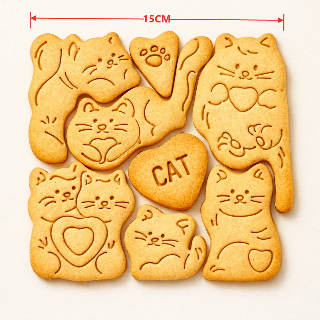 ins方形拼图小猫饼干模具哈基米可爱卡通猫猫宠物零食烘焙工具
