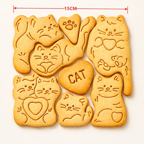 ins方形拼图小猫饼干模具哈基米可爱卡通猫猫宠物零食烘焙工具