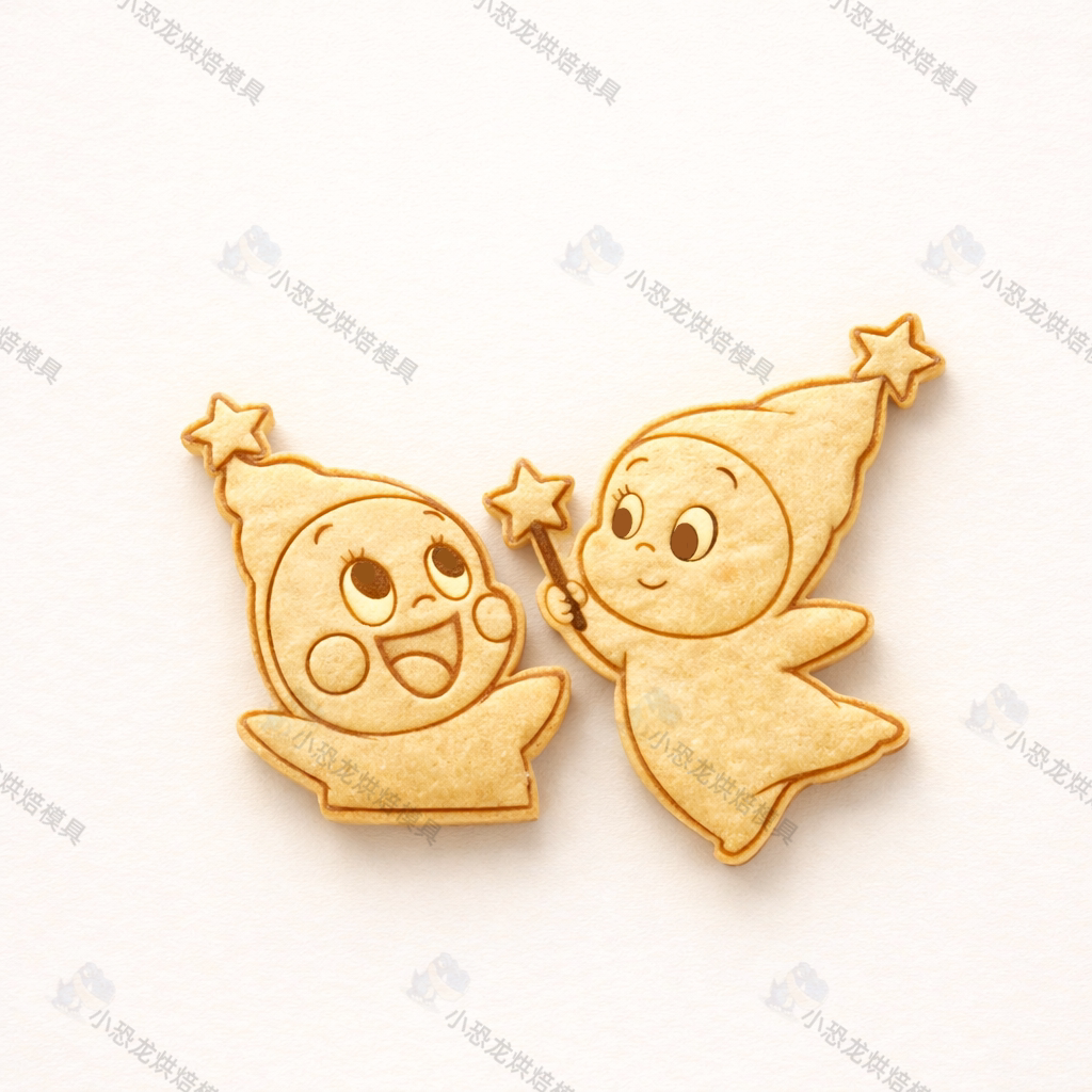 星星人饼干模具黄油曲奇烘焙按压模具工具石塑粘土咖啡渣冰箱贴