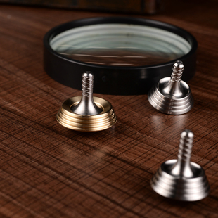 数控精车解压物理学金属指尖手捏黄铜不锈钢反重力旋转凹镜陀螺