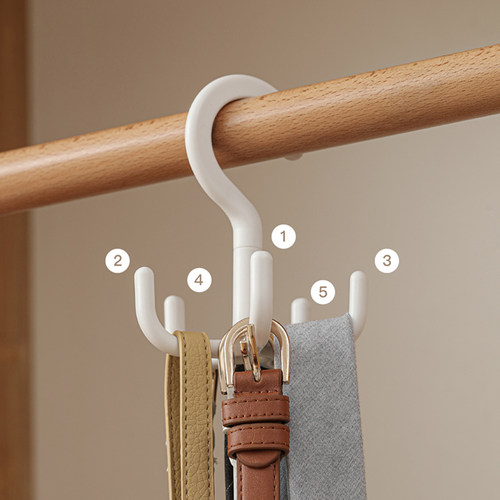 可旋转不占地多钩衣服吊钩
