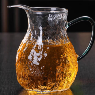 爵士公道杯 日式 耐热玻璃分茶器功夫茶具茶海家用高档冰裂纹水杯