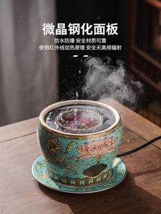 煮茶器电陶炉中式 新款 高端古法煮茶专用炉家用高级烧水炉古风荷花
